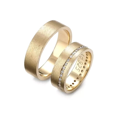 Obrączki ślubne z brylantami  0,37 ct