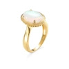 Pierścionek z opalem syntetycznym