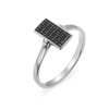Pierścionek z czarnymi cyrkoniami