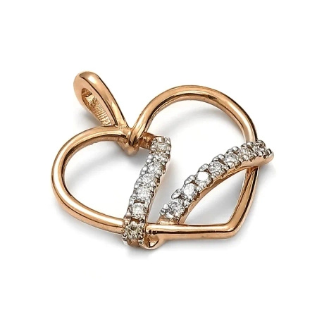 Zawieszka z brylantami - serce