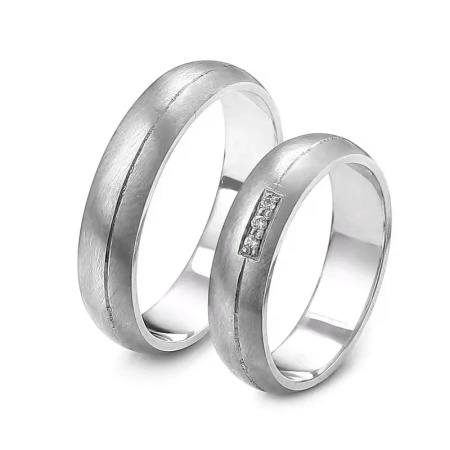 Obrączki ślubne z brylantami 0,03 ct