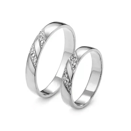 Obrączki ślubne z brylantami 0,05 ct