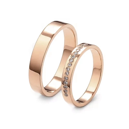 Obrączki ślubne z brylantami 0,14 ct