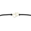 Bransoletka złota na sznurku Au 585 - serce