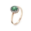 Pierścionek z szmaragdem i brylantami