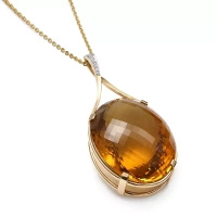 Zawieszka z cytrynem i brylantami