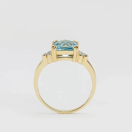 Pierścionek z topazem i brylantami