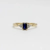 Pierścionek z szafirem i brylantami