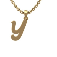 Zawieszka złota - literka Y