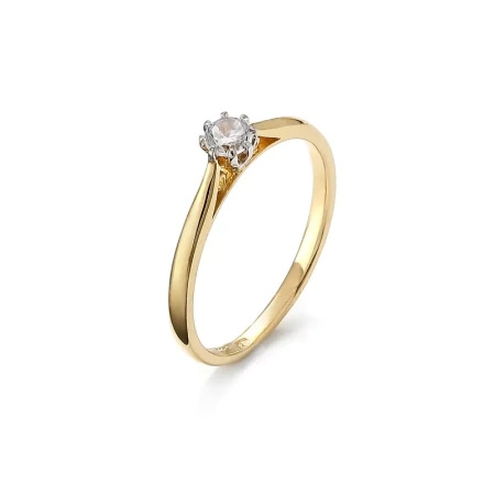 Pierścionek z brylantem 0,15 ct