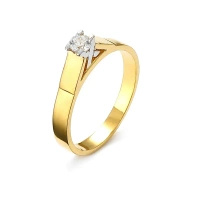 Pierścionek z brylantem 0,15 ct