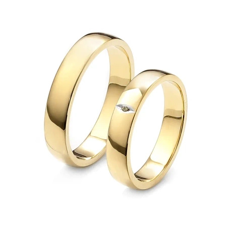 Obrączki ślubne z żółtym szafirem 0,01 ct