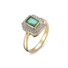 Pierścionek z szmaragdem i brylantami