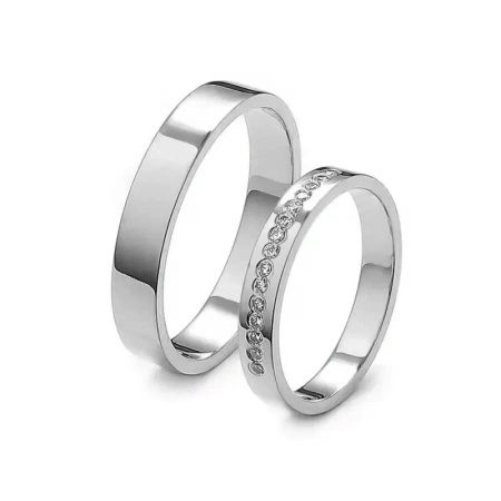 Obrączki ślubne z brylantami 0,14 ct