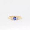 Pierścionek z szafirem i brylantami