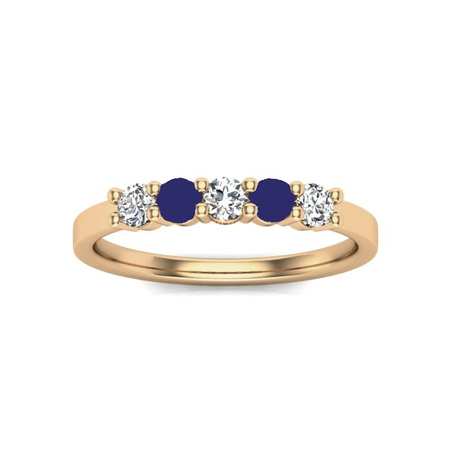 Pierścionek z szafirem i brylantami