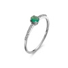 Pierścionek z szmaragdem i brylantami