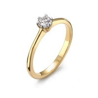 Pierścionek z brylantem 0,21 ct