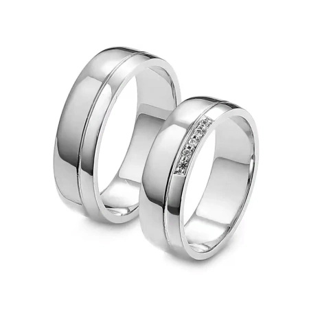 Obrączki ślubne z brylantami 0,05 ct