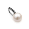 Zawieszka z perłą i czarnymi brylantami