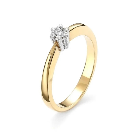 Pierścionek z brylantem 0,10 ct