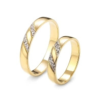 Obrączki ślubne z brylantami 0,05 ct