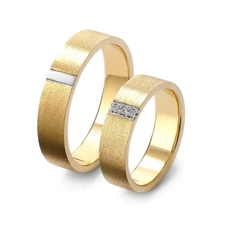 Obrączki ślubne z brylantami 0,02 ct