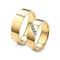 Obrączki ślubne z brylantami 0,06 ct