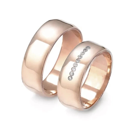 Obrączki ślubne z brylantami 0,09 ct