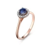 Pierścionek z szafirem i brylantami