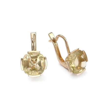 Kolczyki z kwarcem cytrynowym
