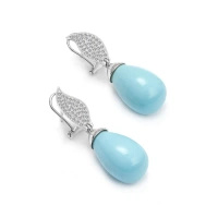 Kolczyki z turkusem i brylantami