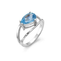 Pierścionek z topazem i brylantem