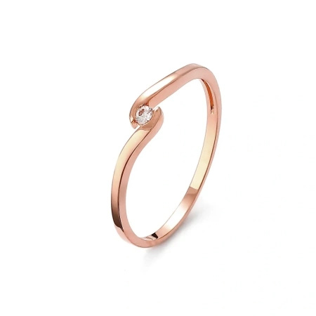 Pierścionek z brylantem 0,04 ct