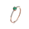 Pierścionek z szmaragdem i brylantami