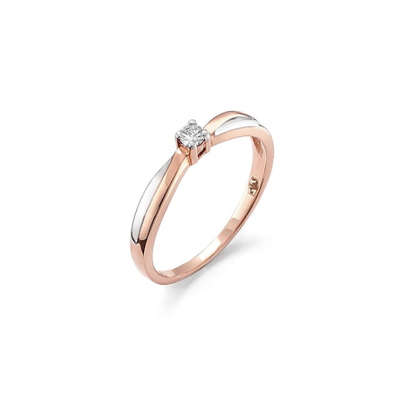 Pierścionek z brylantem 0,07 ct