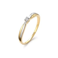 Pierścionek z brylantem 0,05 ct