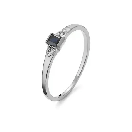 Pierścionek z szafirem i brylantami