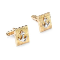 Złote spinki do mankietów