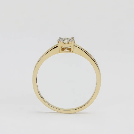 Pierścionek z brylantami 0,12 ct