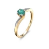 Pierścionek z szmaragdem i brylantami