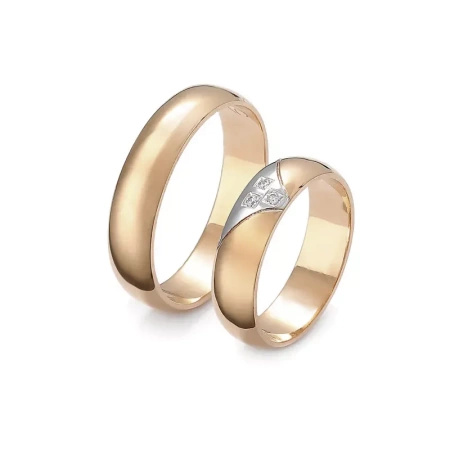 Obrączki ślubne z brylantami 0,03 ct