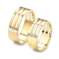 Obrączki ślubne z brylantami 0,02 ct