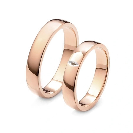 Obrączki ślubne z żółtym szafirem 0,01 ct