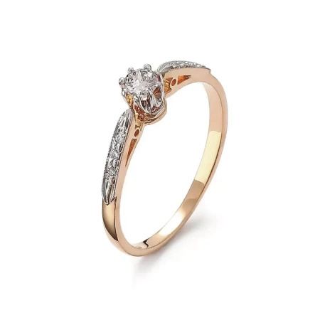 Pierścionek z brylantami 0,20 ct