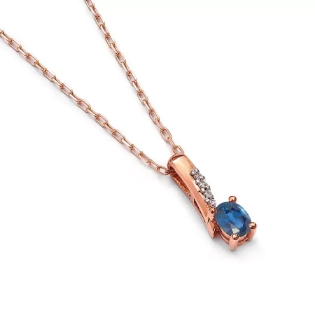 Zawieszka z szafirem i brylantami