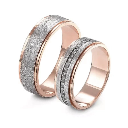 Obrączki ślubne z brylantami 0,24 ct