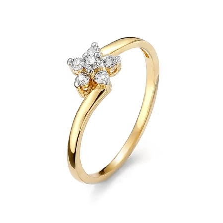 Pierścionek z brylantami 0,14 ct