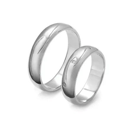 Obrączki ślubne z brylantami 0,03 ct