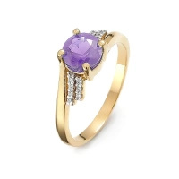 Pierścionek z tanzanitem i brylantami